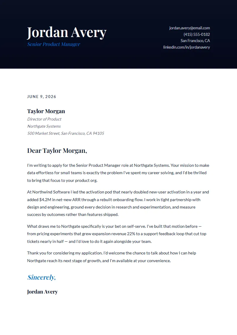 Capstone cover letter preview