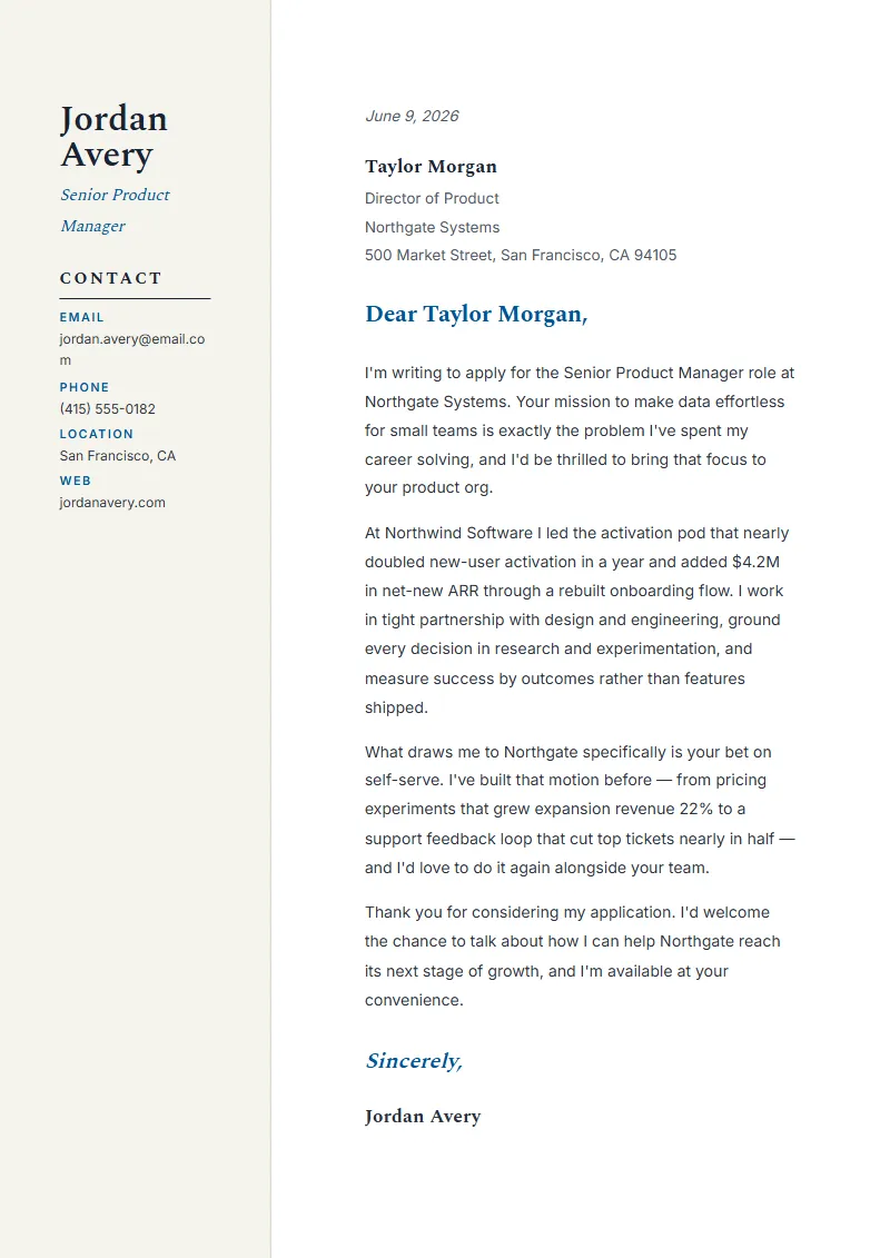 Fellowship cover letter preview