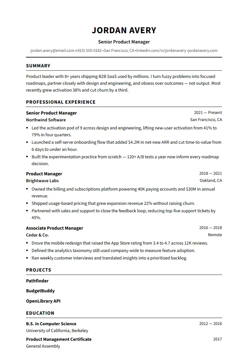 Anchor resume template