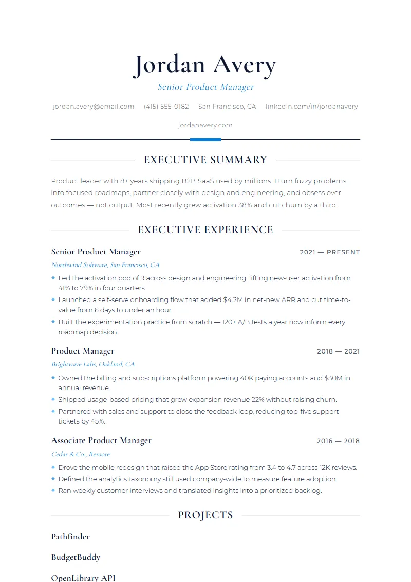 Dynasty resume template
