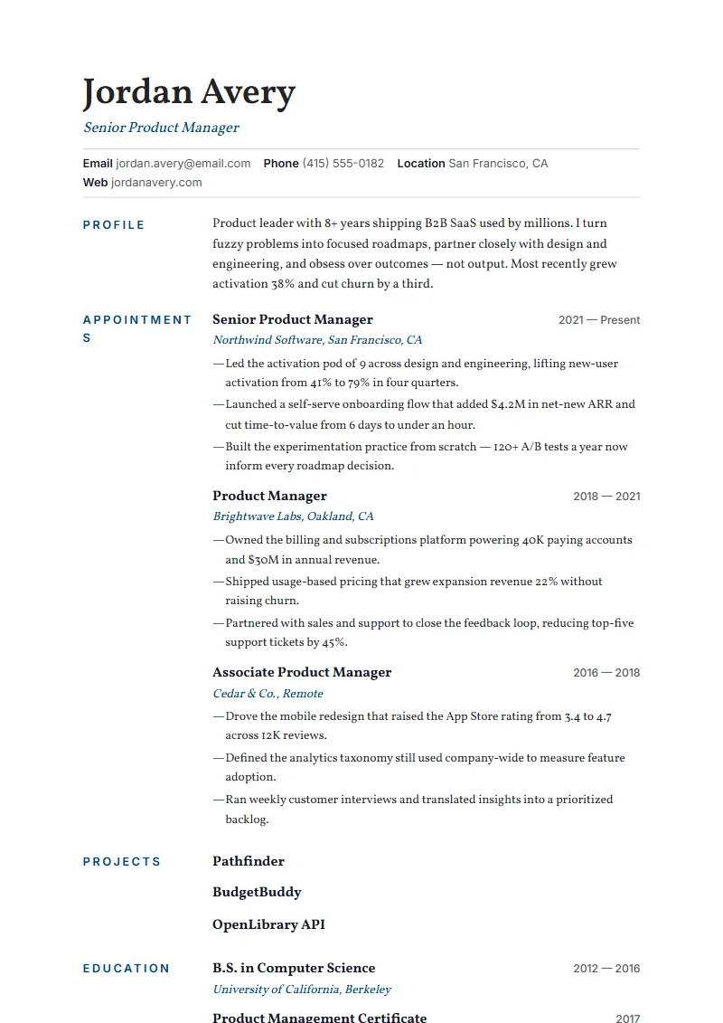 Syllabus resume template